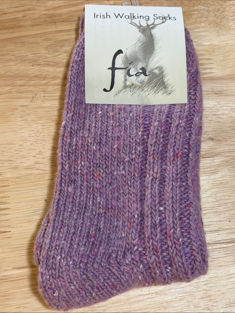 Fia  Wool/Acrylic Blend  Irish Walking Socks  M New